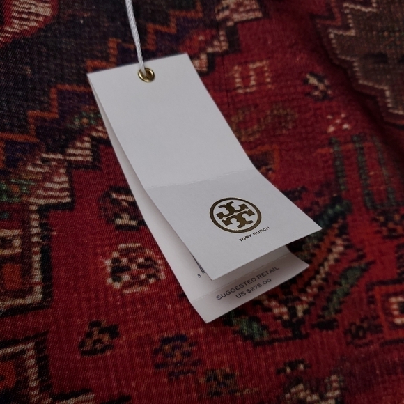 New Tory Burch Silk Wool Aztec Print Skirt Sz 10 - Picture 4 of 12